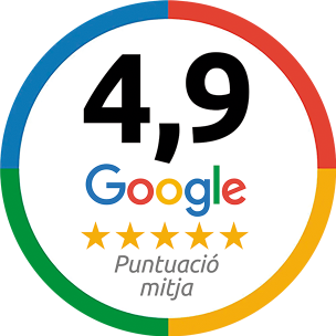 Valoración media 4,9 en Google
